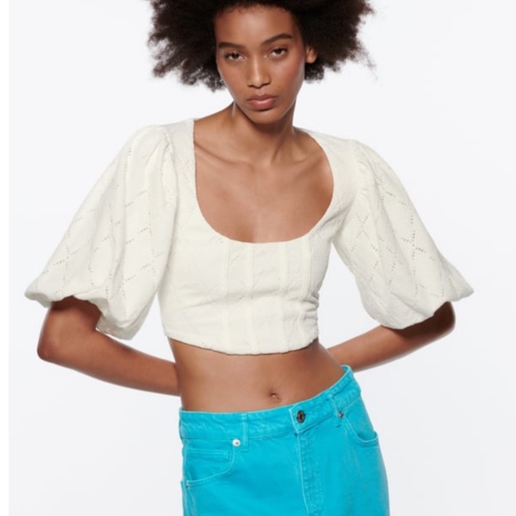Zara NWT Voluminous Corset Shirt - Picture 1 of 7